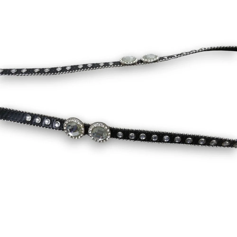 Womens Leather Rhinestone Western Belt Size Medium / Large‎